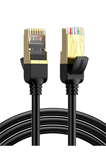 | Cat7 F/FTP Round Ethernet Cable 3M |Black