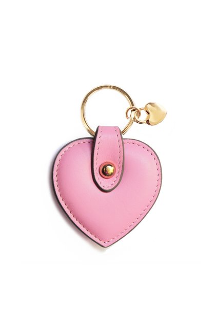 Leather heart keychain