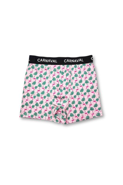 Boxeri pentru bărbați din bumbac premium cu model flamingo roz