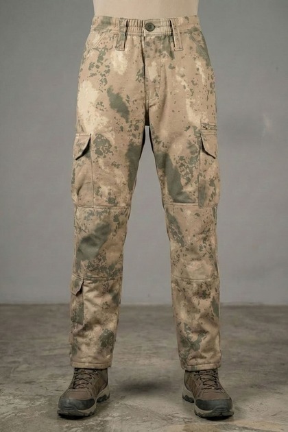 Askeri Taktik Pantolon Softshell Kumaş Su İtici İçi Polarlı Kamuflaj Pantolon | Tanto Bushcraft