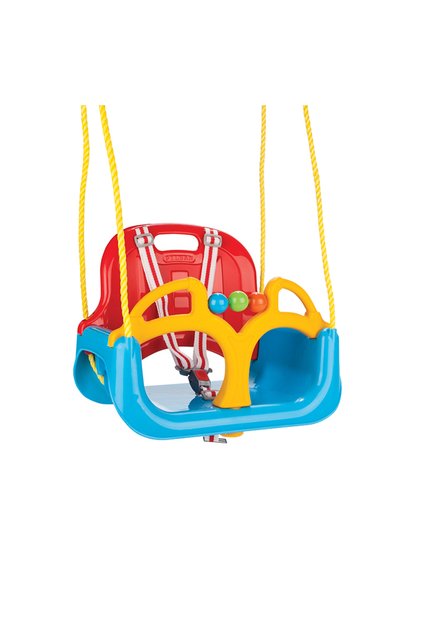 Leagan Convertibil 3 variante in cutie Samba Blue, bariera de protectie si spatar detasabile,