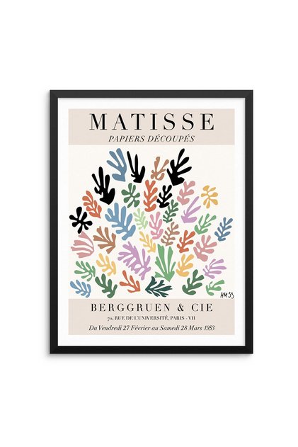 ALAYRA Sincerely, Not Henri Mattise Colorful Gallery Wall Exhibition Art Print Papiers Découpés Poster 11"x14" UNFRAMED Mid-Century Artwork for Bedroom Bathroom or Living Room25.4X25.4 CM