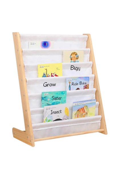 Organizator pentru carti/reviste copii Natur cu 6 rafturi,dimensiune 64x30x79 cm