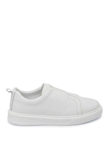 Beyaz Hakiki Deri Erkek Sneaker - E25S1AY57560-B69