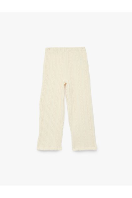 Wide Leg Pants with Knit Detail Pockets