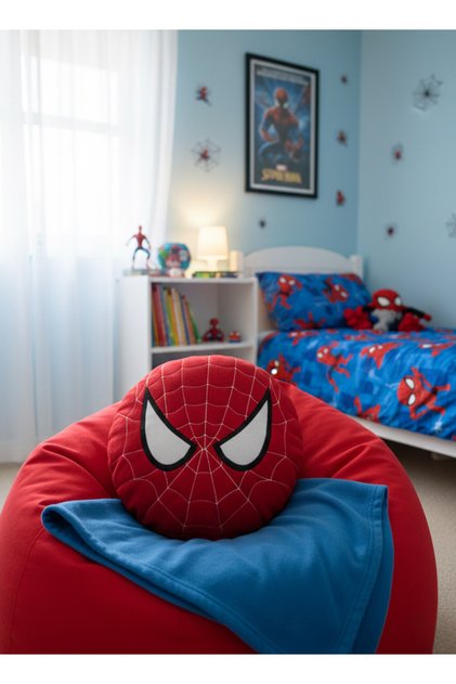Örümcek Adam Temalı Peluş Yastık
