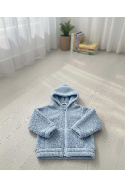 Unisex Girls/Boys Kids Children Zippered Hooded Color Plush
