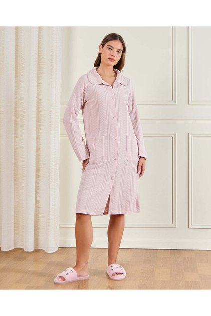 Women Pink Polar Fleece Nightgown