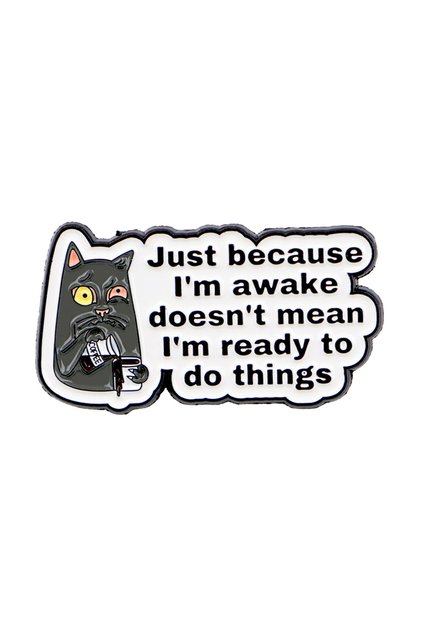 8 Funny ADHD Quotes Enamel Pins Cartoon Animals Cats Brooch Lapel Pin Badge on Backpack Clothing Ac.