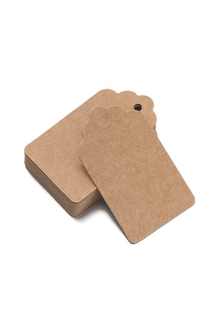 Brown 100pcs/lot 5*3cm Packaging Label Brown Kraft /black/white Paper Tags DIY Jewelry Label Wedding