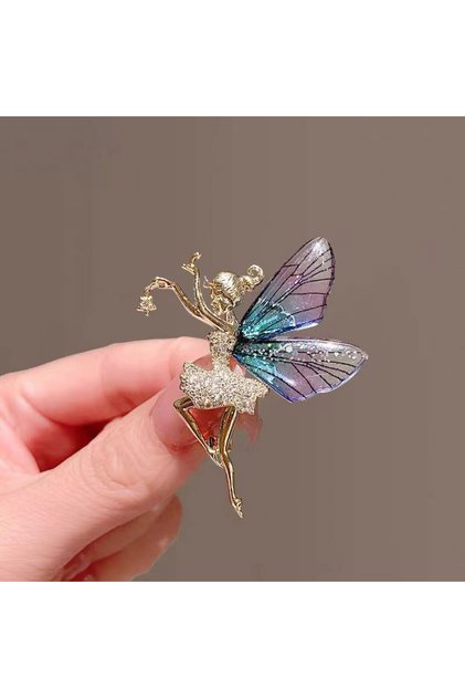 Brooche Trendy Faery Elf Butterfly Dragonfly Acrylic Brooches For Women Girls Multicolour Plastic In
