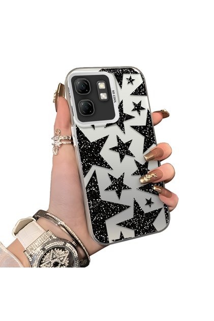 Infinix Hot 50I Compatible Silicone Edge Hard Back Anti-Fall Case Star Patterns