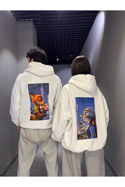 Touz Moda Nick Wilde & Judy Hopps Oversize Sweatshirt - Fiyatı
