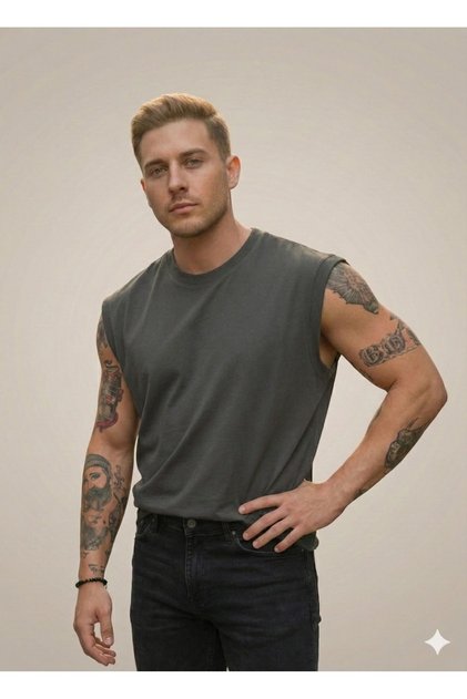 Men's Zero Sleeve Plain Unprinted Tshirt