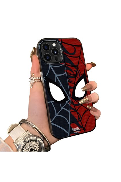 iPhone 16 Pro Max Compatible Silicone Edge Hard Back Anti-Fall Case Spiderman Patterns