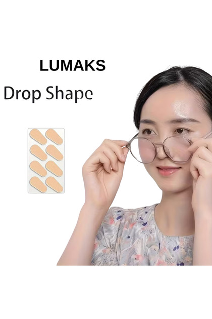 Skin Color Drop Type Glasses Nose Pad Anti-Slip Soft Nose Pad Self-Adhesive (8 Pieces)