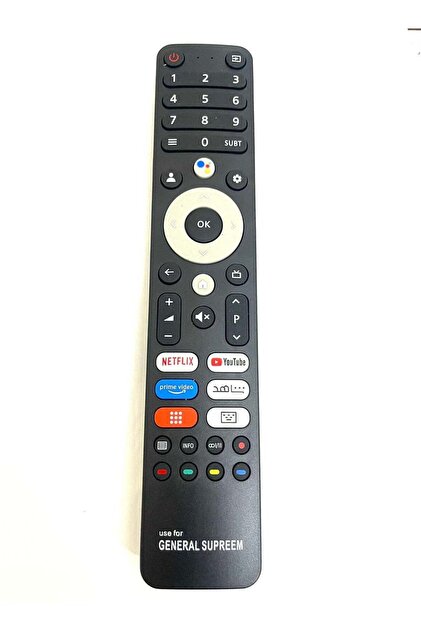 جهاز التحكم عن بعد للاستخدام مع شاشة General Supreem، إصدار Google TV