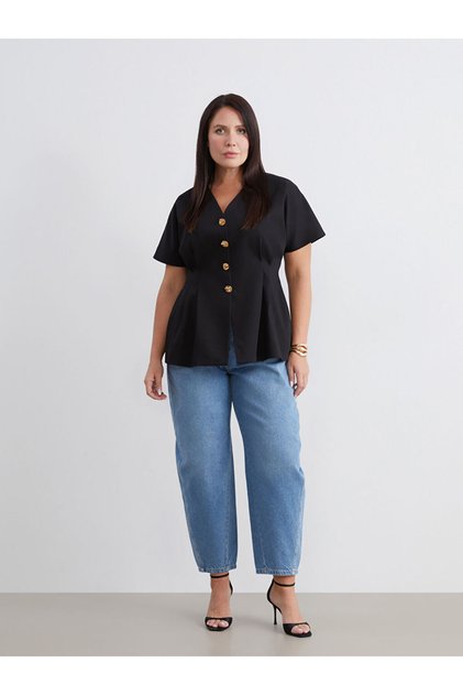 Quality Pieces from Çelebi Store Large Size Straight Fit Women's Jean Pants