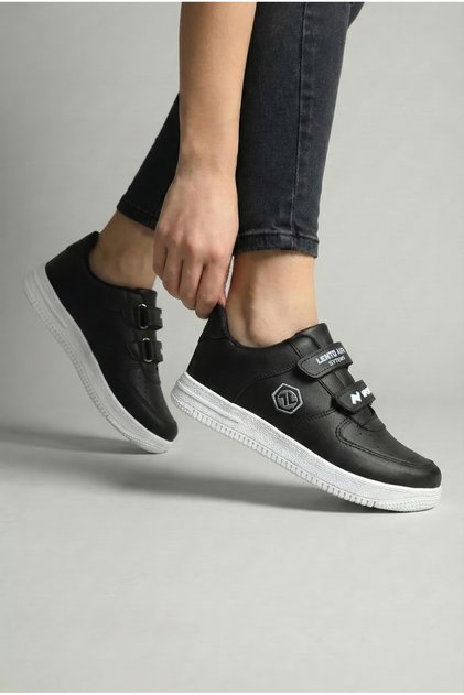 Unisex Kids Velcro Sports Shoes Black