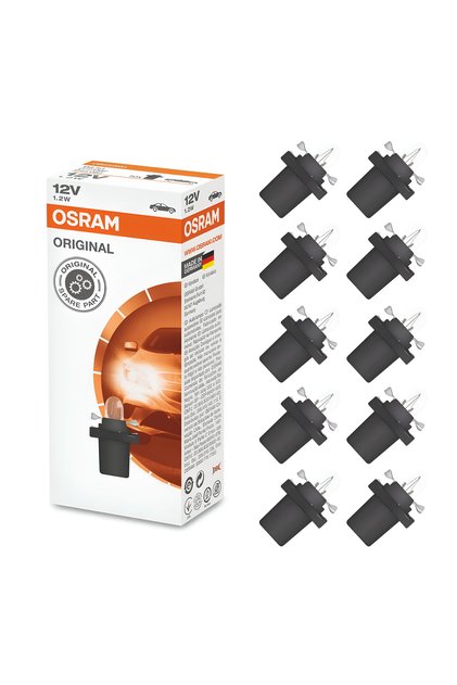12V 1,2W Siyah Soketli Gösterge Kadran Ampulü 10 Adet 2721 Mf