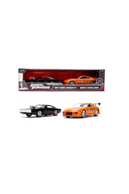 Set 2 mașina Fast and Furious Dodge Charger R/T și Toyota Supra 1/32