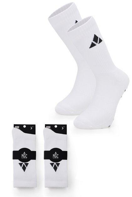 Spor 2-Pack White Stitch-Free Toe Breathable Non-Slip Sole Socks for Football, Basketball, Tennis, Yoga, Plates