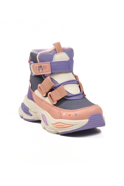 2087 Fleece Inside Non-Slip Sole Purple Powder Girl's Boots