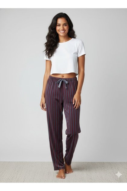 French Velvet Elastic Waist Pajama Bottoms