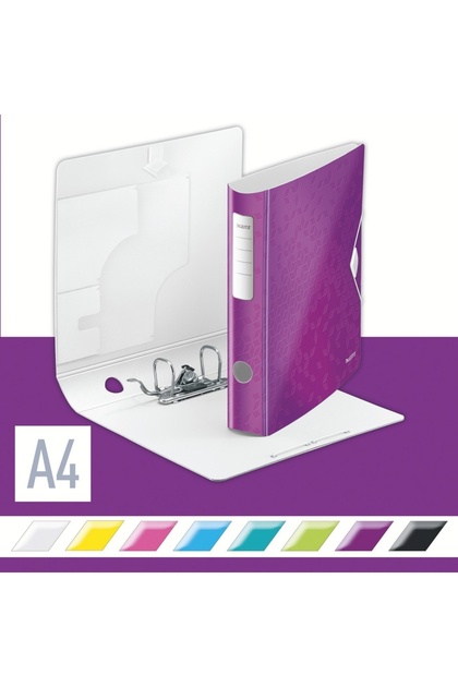 Biblioraft 180° Active WOW, polyfoam, A4, 65 mm, Leitz, mov metalizat