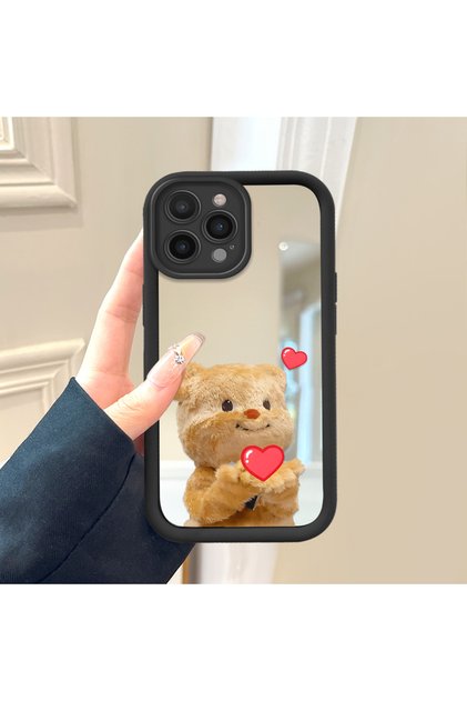 iPhone 14 Pro Compatible Christmas Tree Mirrored Anti-Fall Silicone Phone Case
