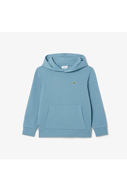 Çocuk Kapüşonlu Baskılı Mavi Sweatshirt