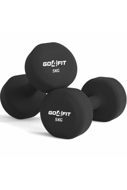 Set 2 Gantere Fitness, Greutate 2 x 5 kg, Interior Fonta Solida si Invelis Neopren