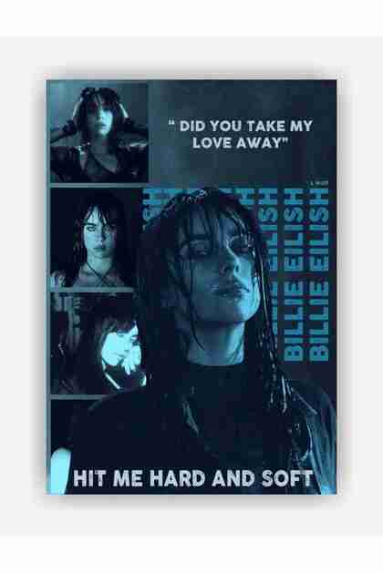 postercraft Billie Eilish Hit me Hard and Soft Modern Panel Tablo
