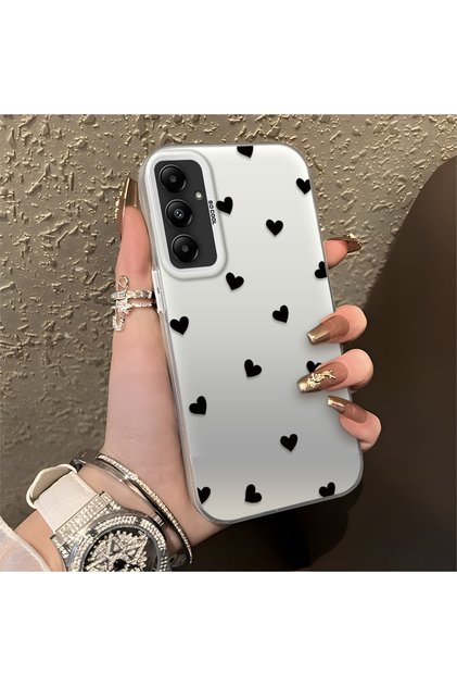 Samsung Galaxy A05S Compatible Silicone Edge Hard Back Anti-Fall Case Heart Patterns