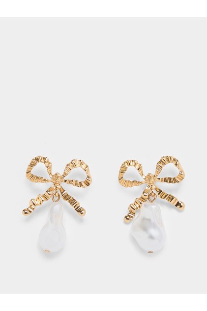 Pearl Bow Earrings