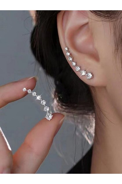 Rhinestone Inlaid Earrings