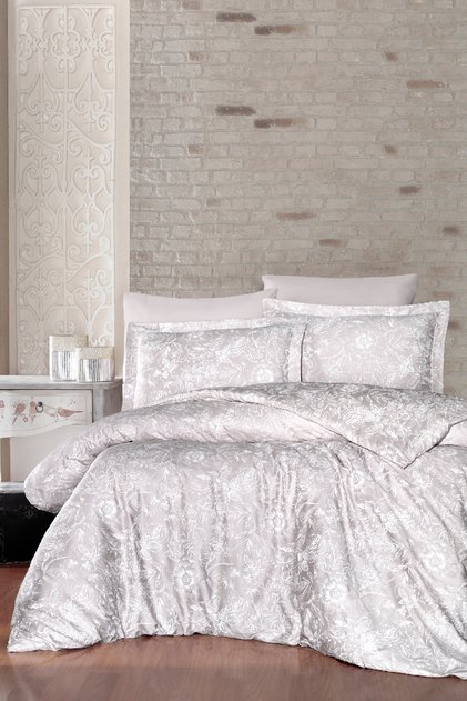 Advina 100% Cotton Satin 200 Tc (80 Thread Count) Double Size Duvet Cover Set