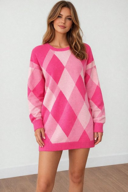 Baklava Patterned Knit Tunic