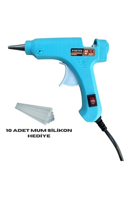 20W Silikon Tabancası - 10 Adet Mum Silikon