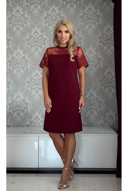 Rochie Ioana dreapta bordo