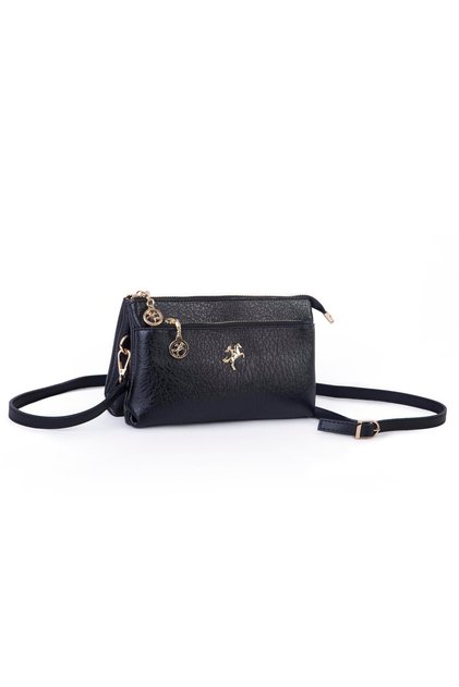 Kadın Çapraz ve Clutch Çanta Bilek ve Çapraz Askılı (24x15 cm) Siyah Victoria