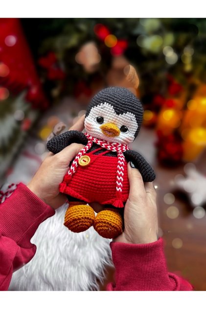 Amigurumi yılbaşı penguen pihu