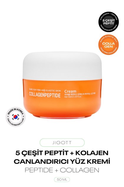 Revitalizing Face Cream Containing Collagen and 5 Types of Peptides Collagen Peptide Cream