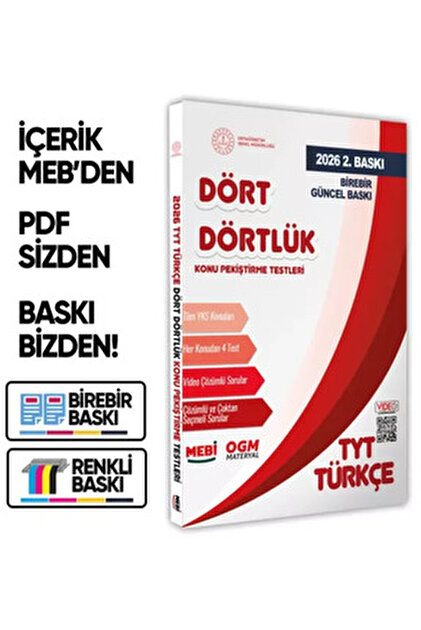 Karakutu Yayınları 2026 YKS-TYT MEBİ-OGM Dört Dörtlük Coğrafya