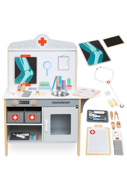 Cabinet medical din lemn spital XXL - set de doctor cu accesorii