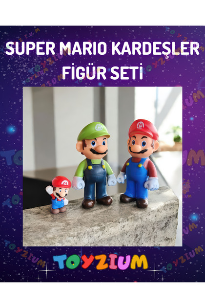 Super Mario Kardeşler Figür Seti – Çocuklar İçin Eğlenceli Karakter Oyuncakları