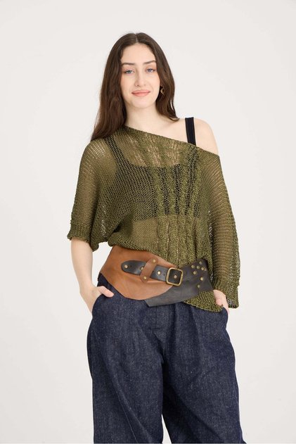 Handmade Brownstone Genuine Leather Belt, Women's Waist Belt, Bohemian Dress Belt, Vintage Trouser Belt, Adjustable Leather Accessory