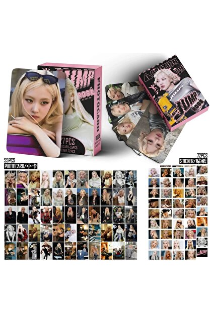 Kpop Dünyasi BLACKPINK Rose '' JUMP '' Çift Yön Baskılı Lomo Card