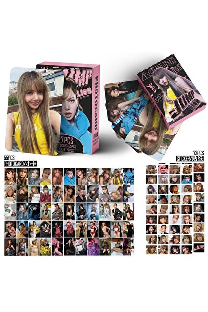 Kpop Dünyasi BLACKPINK Lisa '' JUMP '' Çift Yön Baskılı Lomo Card