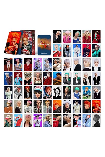 Kpop Dünyasi G-DRAGON '' Übermensch '' Çift Yön Baskılı Lomo Card